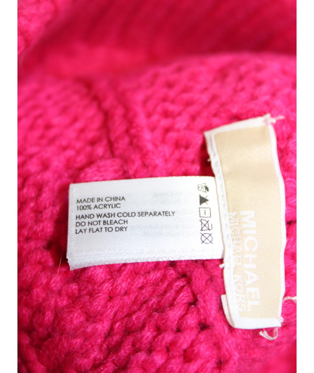 MICHAEL KORS Розовая синтетическая шапка, фото 4
