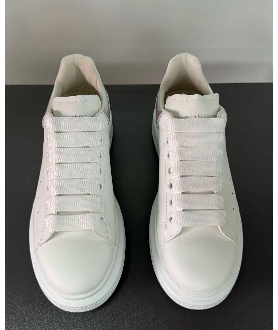 ALEXANDER MCQUEEN Белые кожаные кеды, фото 3