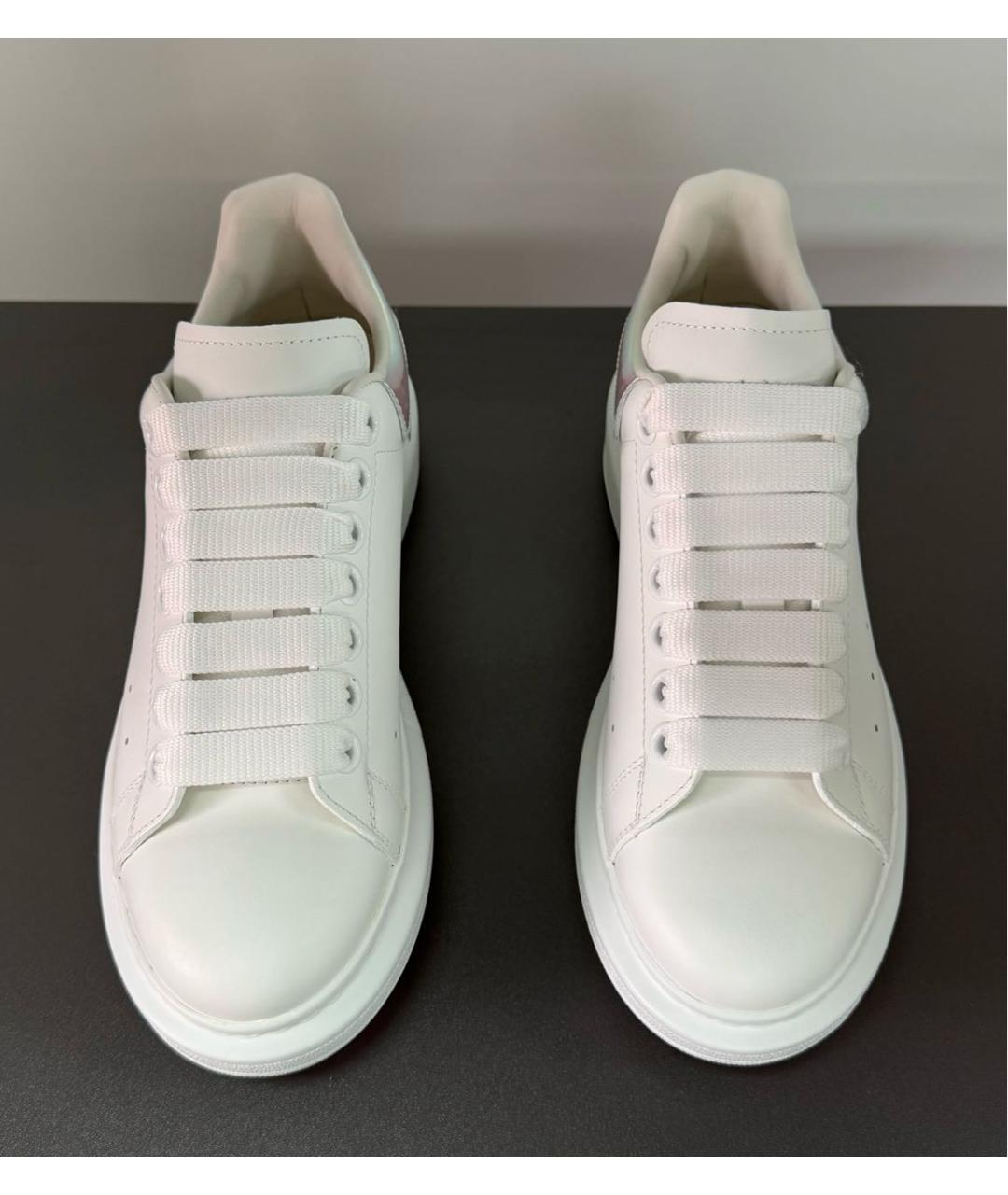 ALEXANDER MCQUEEN Белые кожаные кеды, фото 3