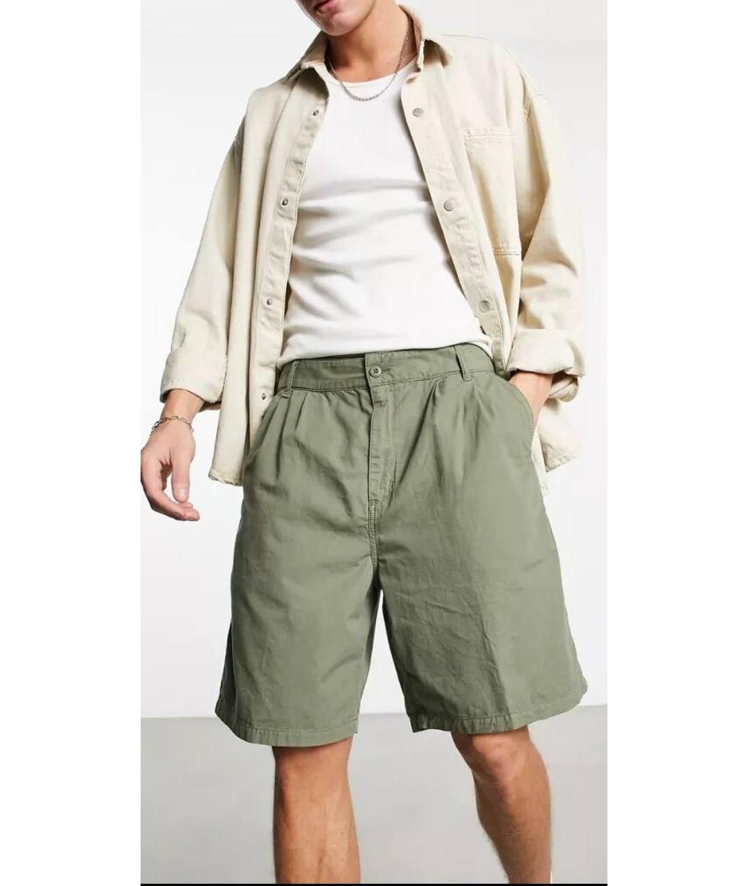 CARHARTT WIP Зеленые хлопковые шорты, фото 5