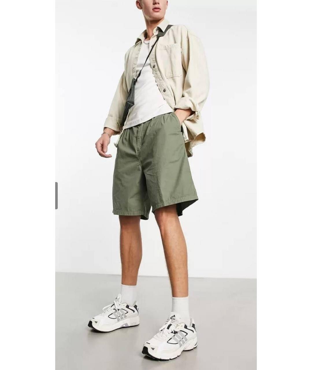 CARHARTT WIP Зеленые хлопковые шорты, фото 4