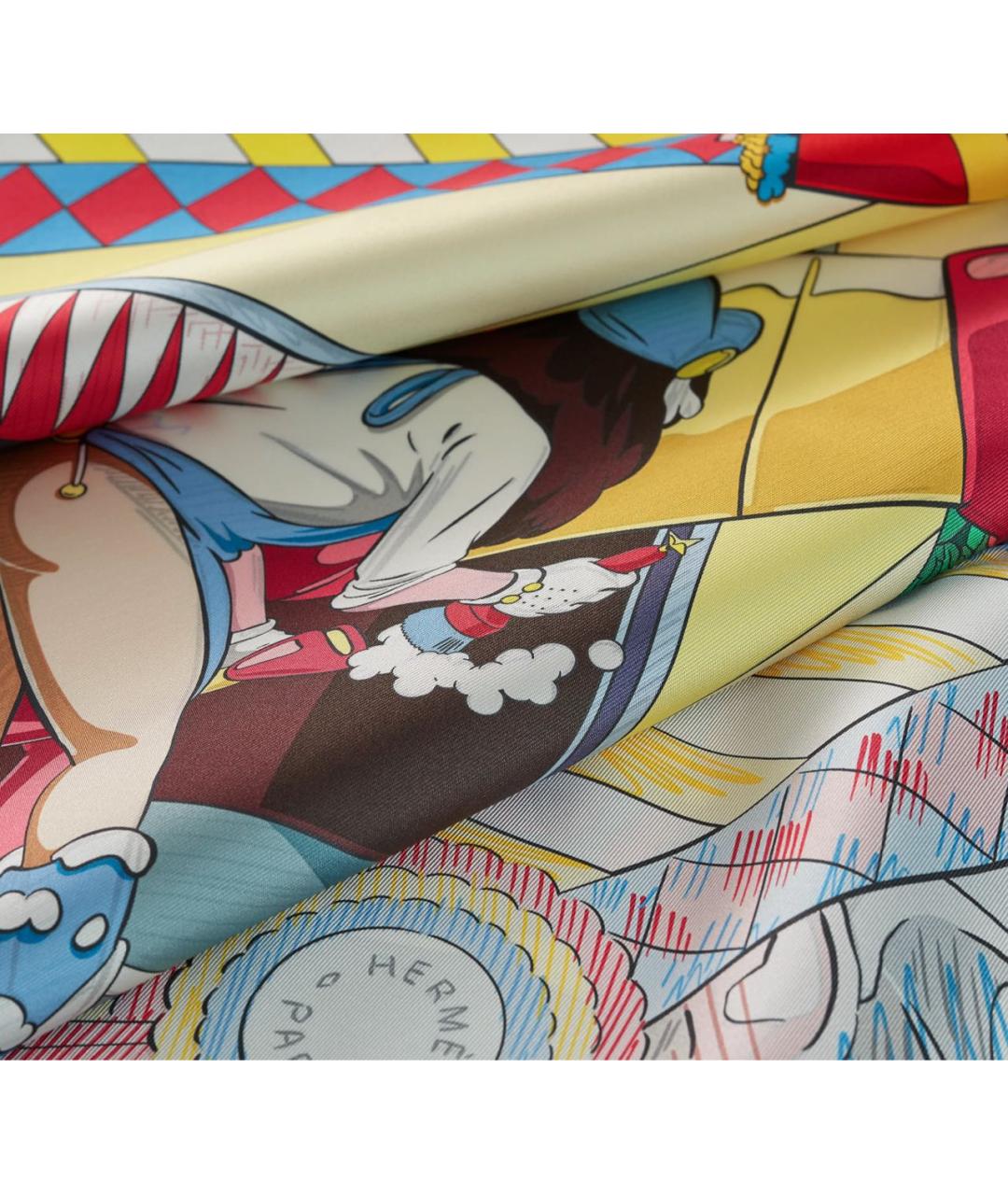 HERMES Мульти шелковый платок, фото 4