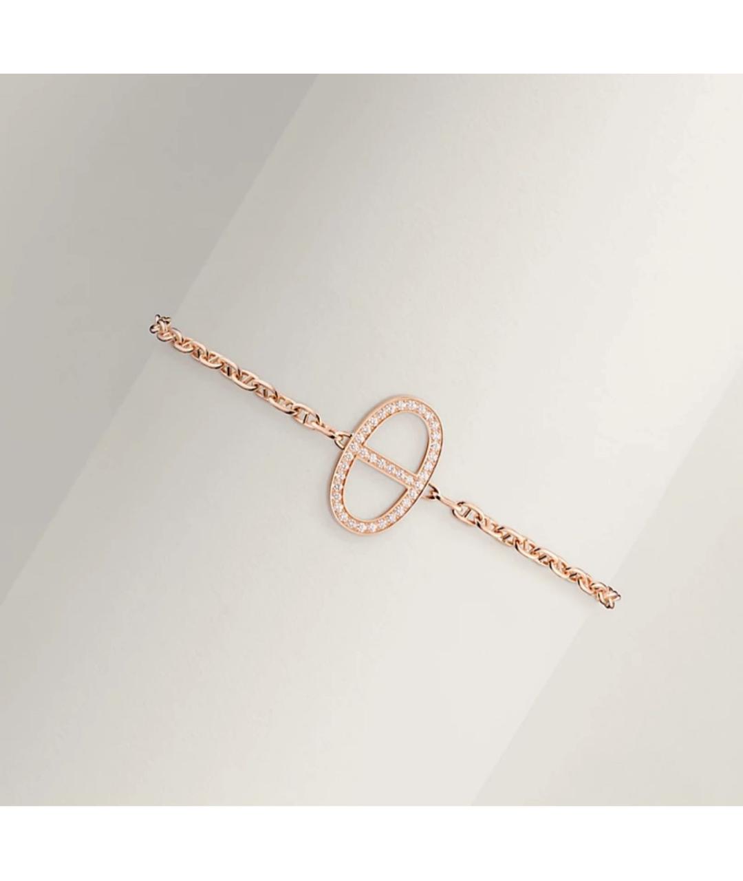 HERMES Золотой браслет из розового золота, фото 4