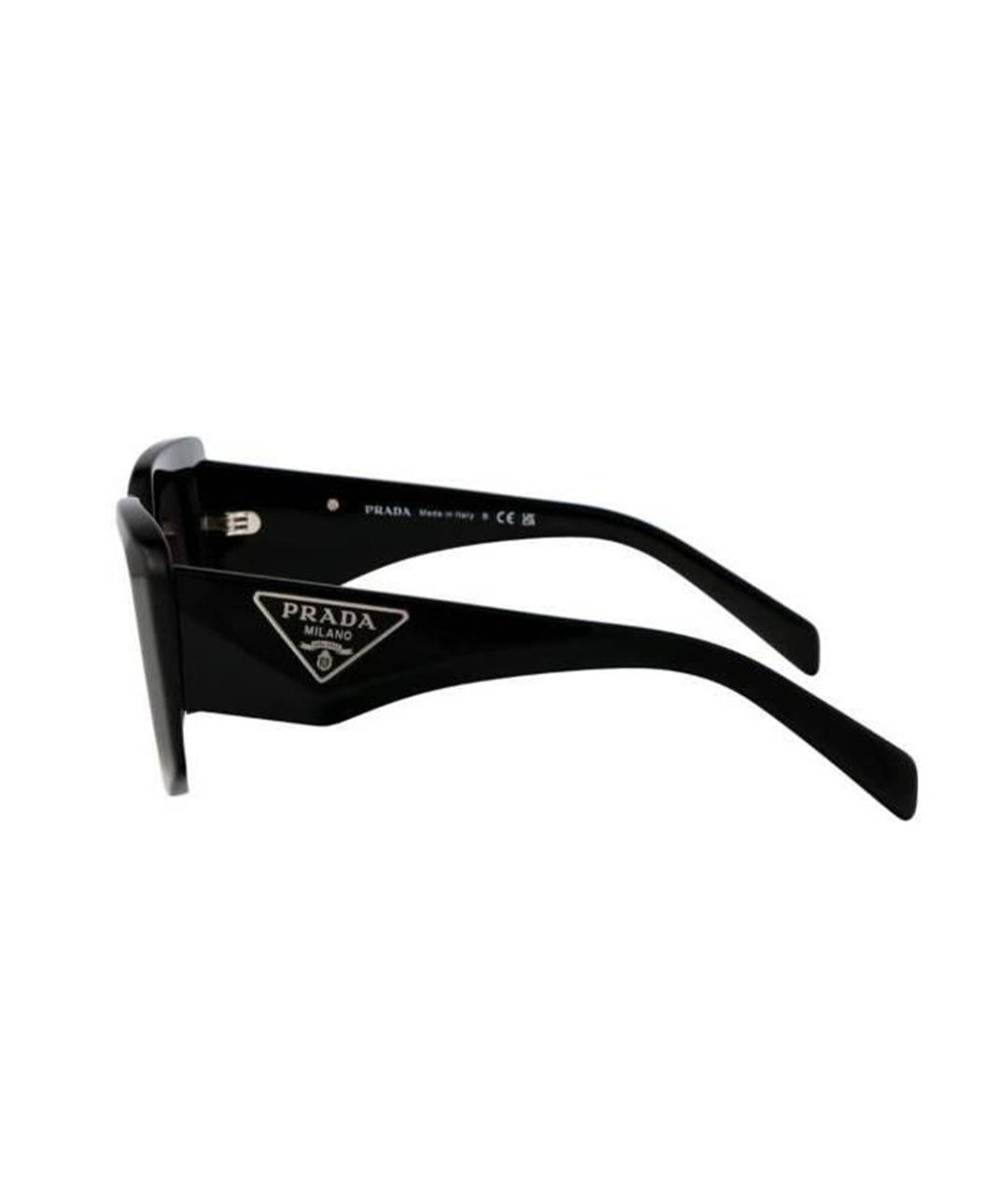 PRADA Черные пластиковые солнцезащитные очки, фото 3