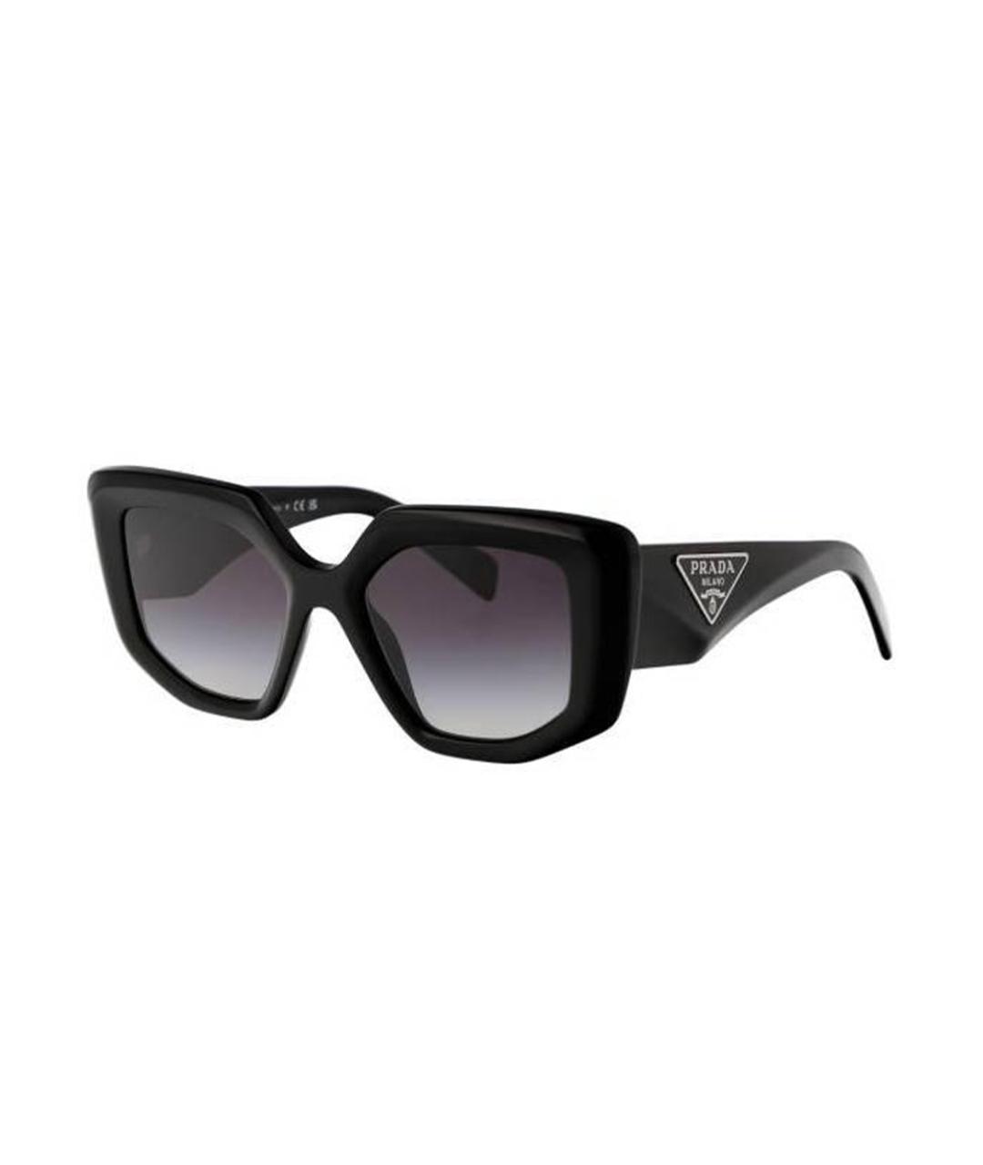 PRADA Черные пластиковые солнцезащитные очки, фото 1