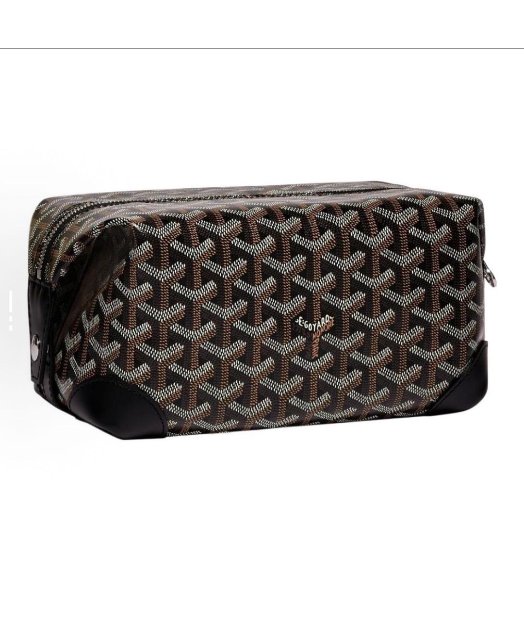 GOYARD Черная кожаная косметичка, фото 2