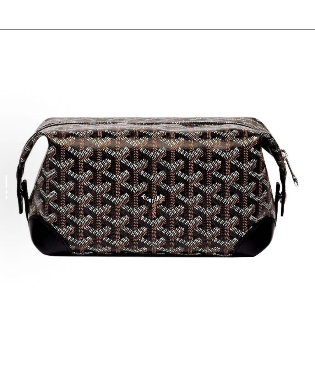GOYARD Черная кожаная косметичка, фото 1