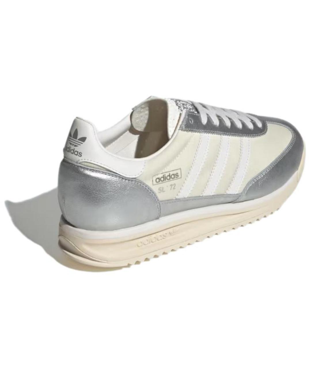 ADIDAS Серебряные кожаные кроссовки, фото 3