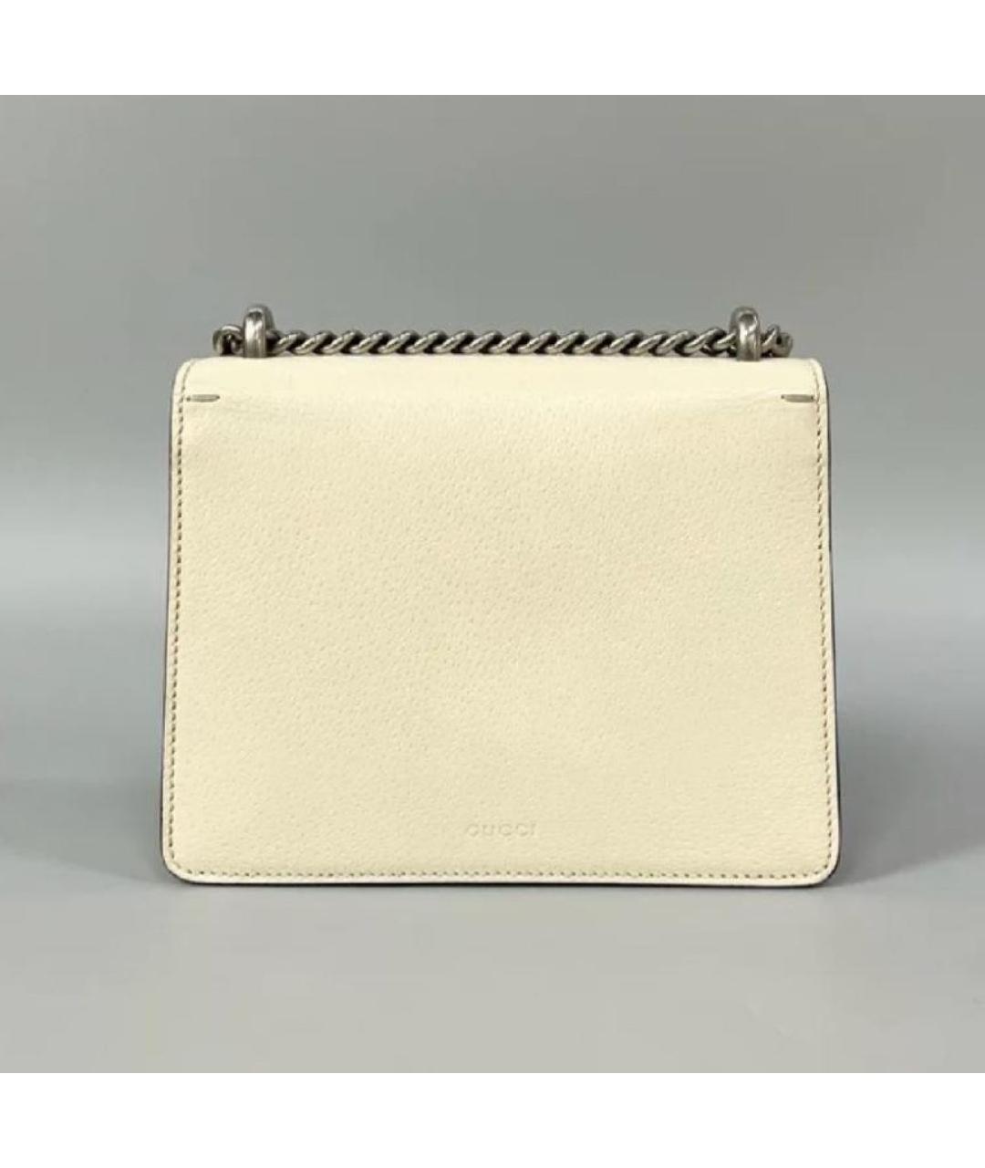 GUCCI Белая кожаная сумка через плечо, фото 3