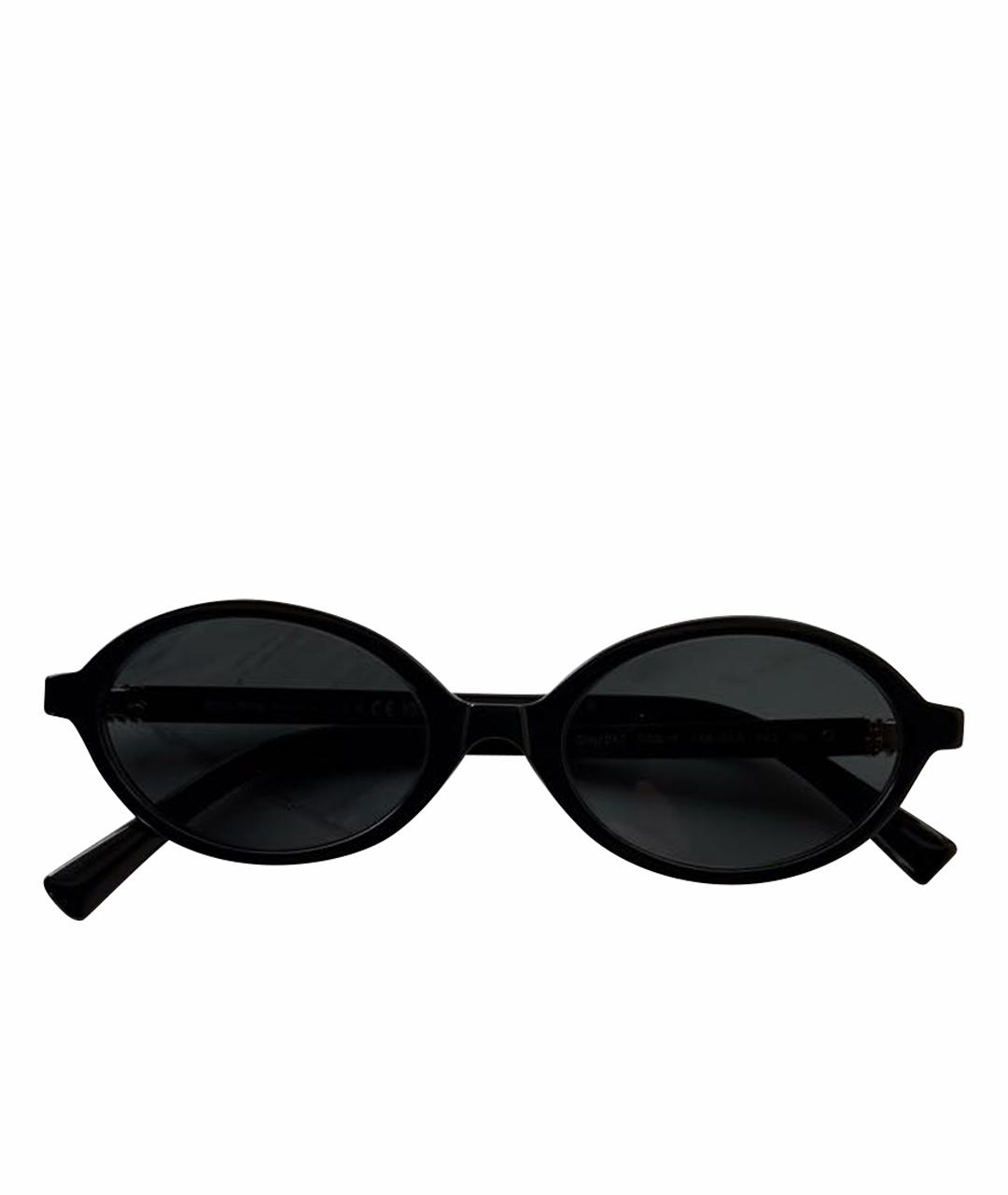 MIU MIU Черные пластиковые солнцезащитные очки, фото 1