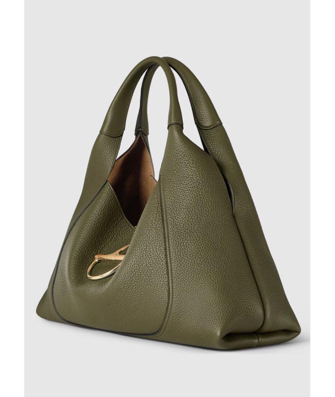 GUCCI Зеленая кожаная сумка тоут, фото 2
