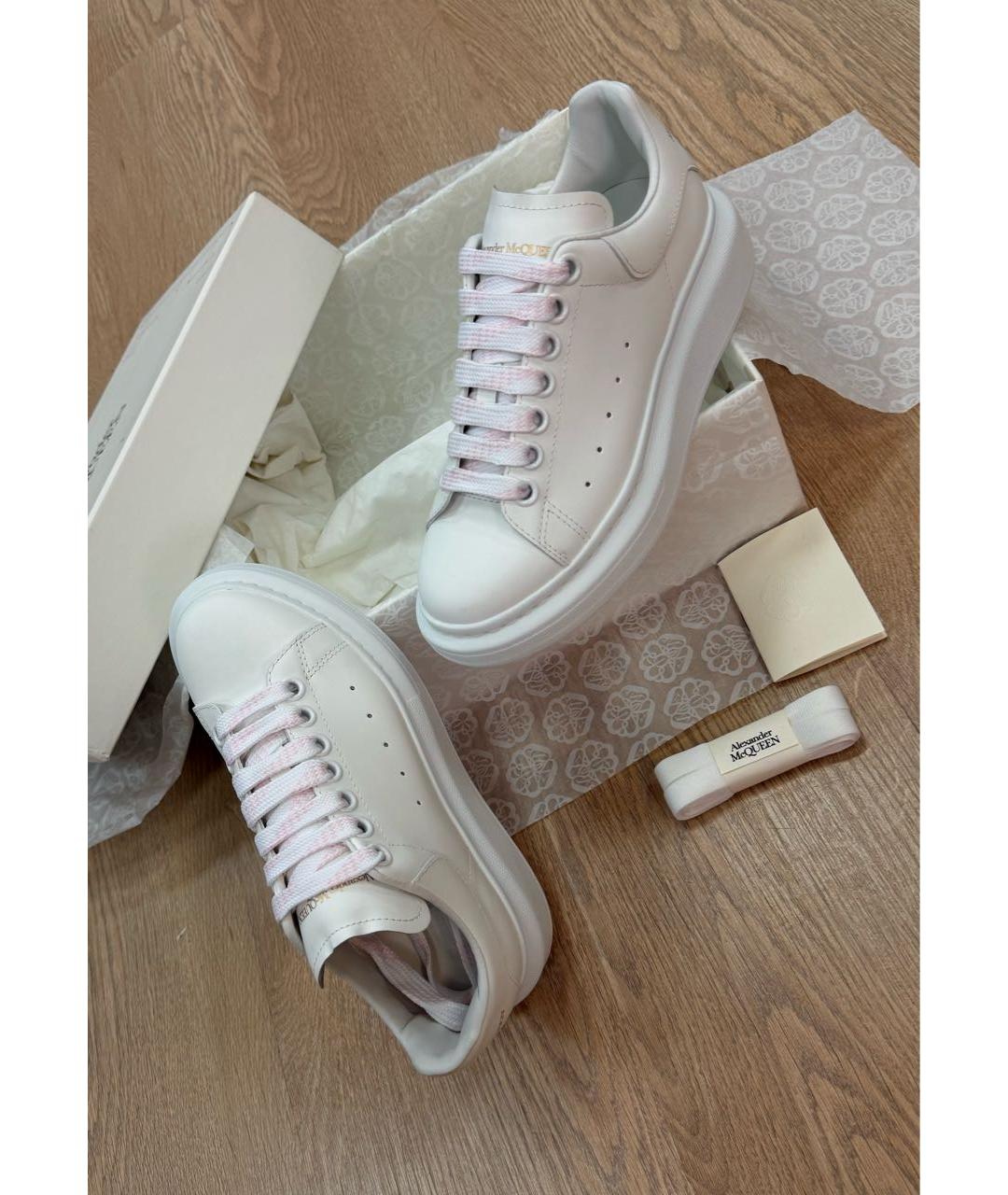 ALEXANDER MCQUEEN Белые кожаные кеды, фото 6