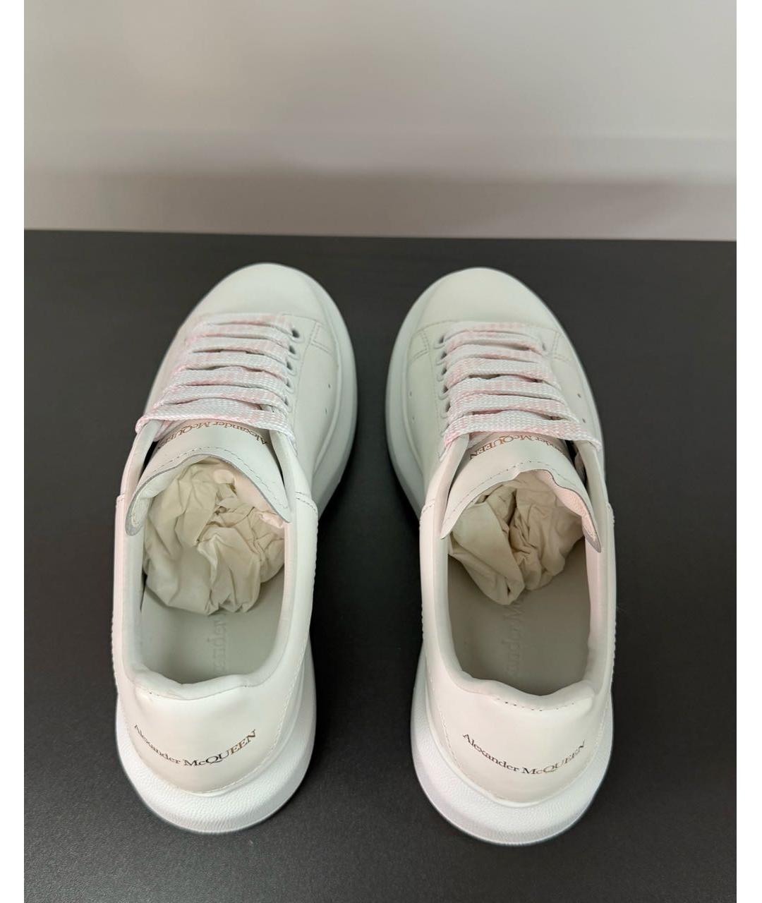 ALEXANDER MCQUEEN Белые кожаные кеды, фото 4