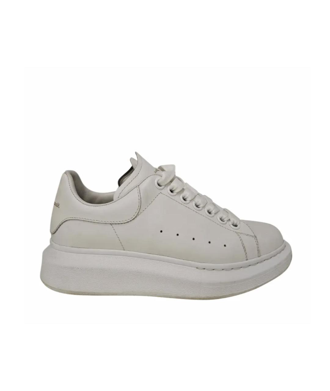 ALEXANDER MCQUEEN Белые кожаные кеды, фото 1