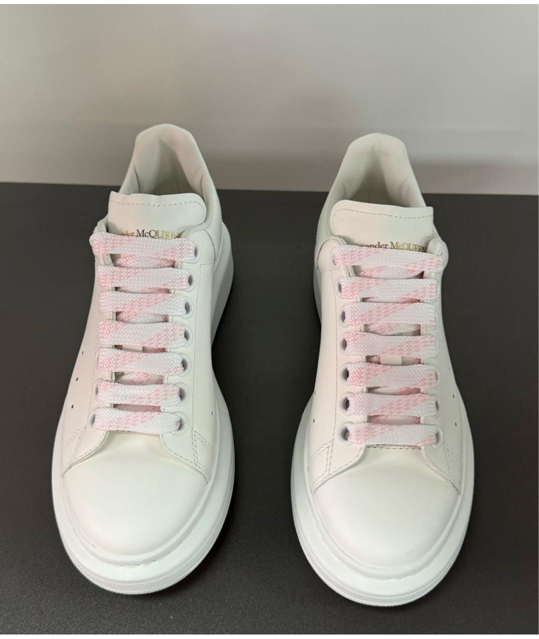 ALEXANDER MCQUEEN Белые кожаные кеды, фото 3