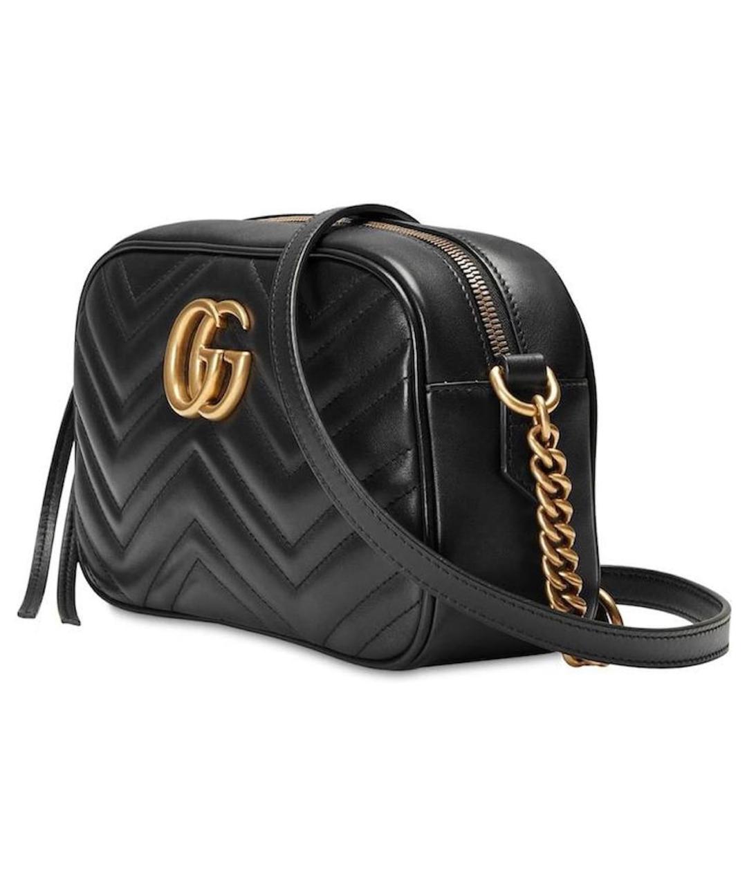 GUCCI Черная кожаная сумка через плечо, фото 2