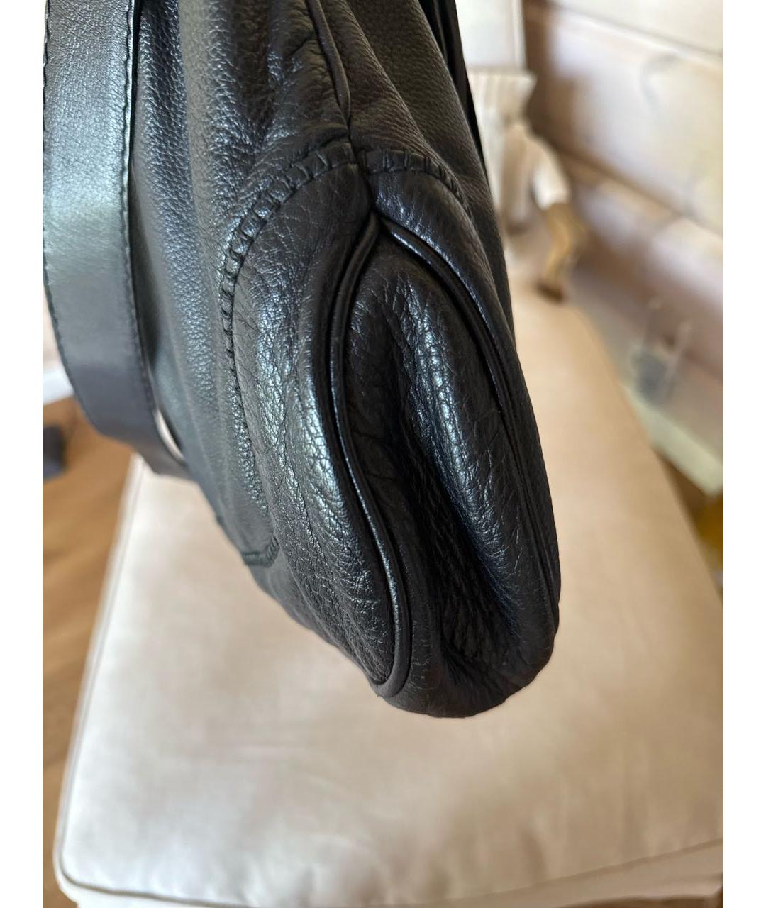 GUCCI Черная кожаная сумка тоут, фото 3