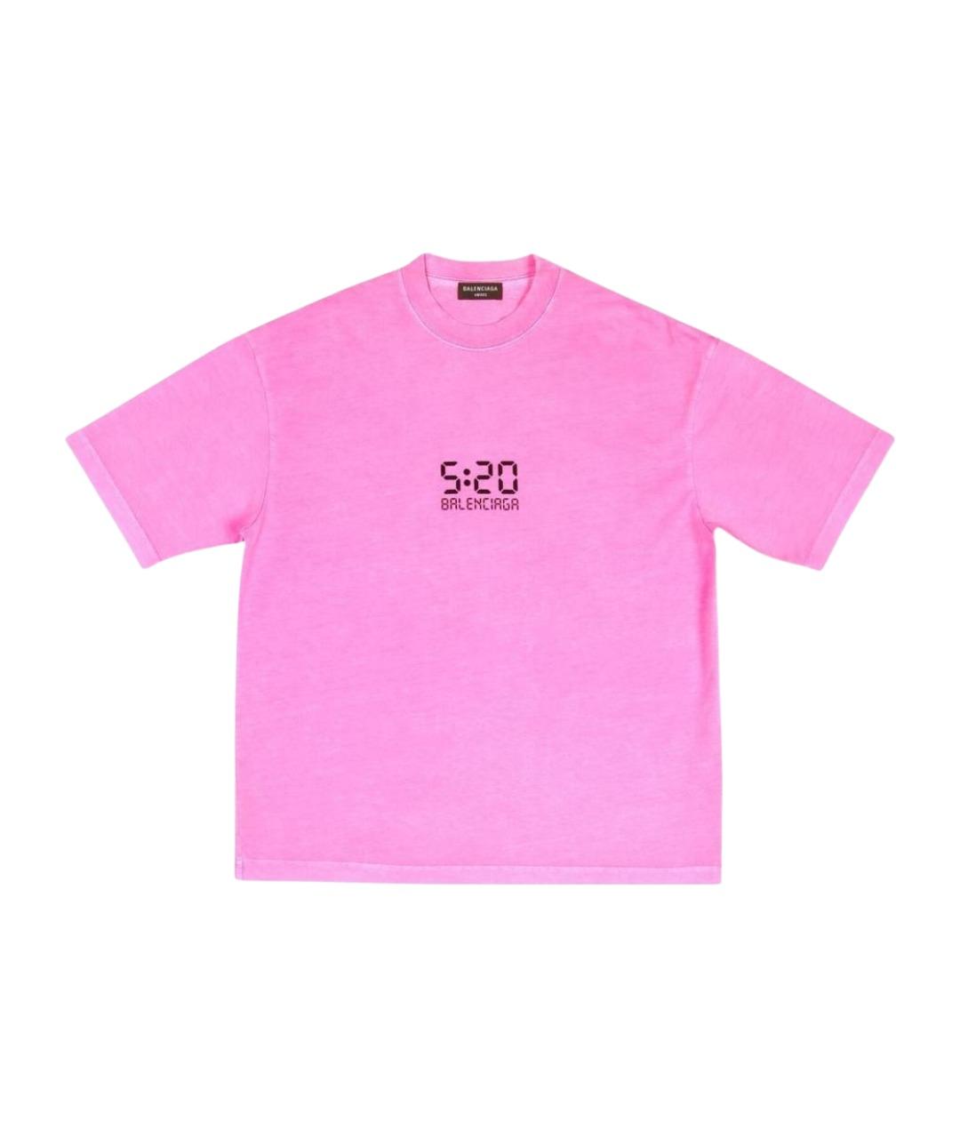 BALENCIAGA Розовая футболка, фото 1