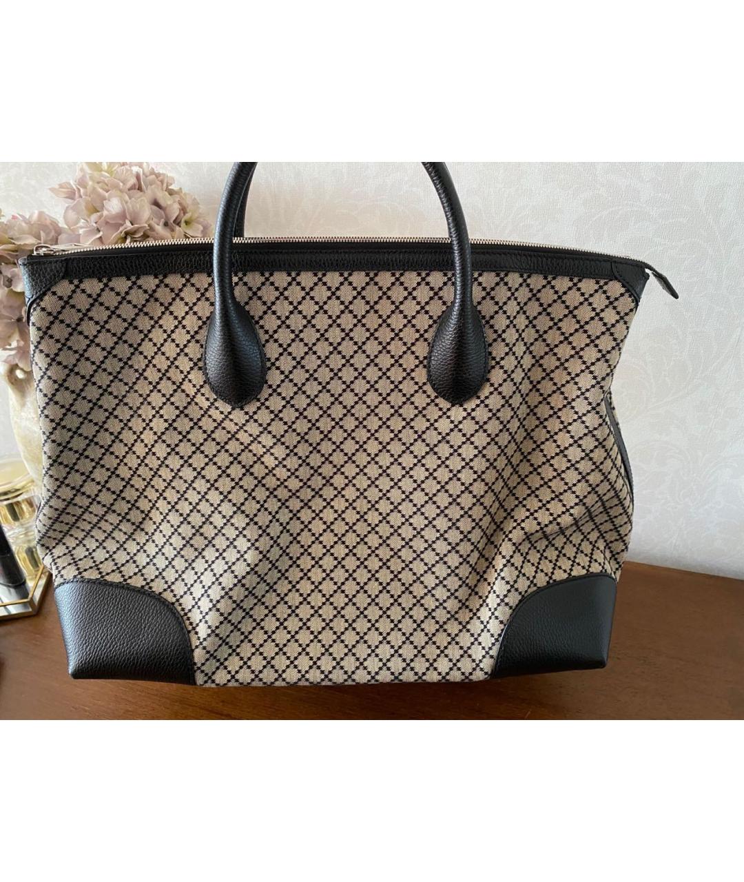 GUCCI Антрацитовая жаккардовая дорожная/спортивная сумка, фото 9