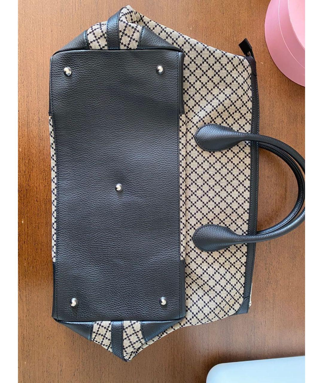 GUCCI Антрацитовая жаккардовая дорожная/спортивная сумка, фото 3