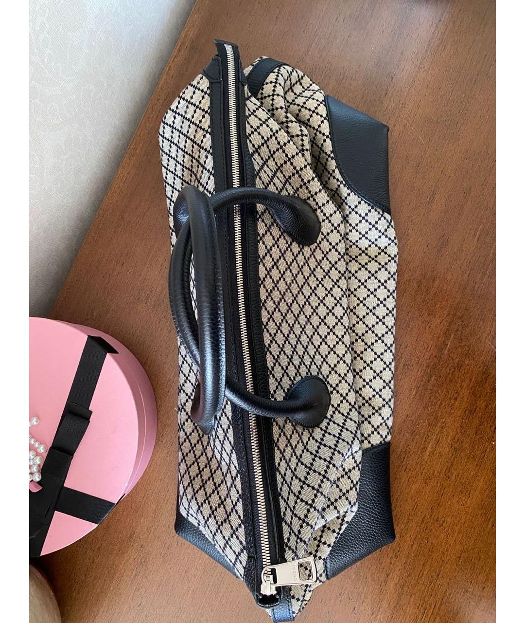 GUCCI Антрацитовая жаккардовая дорожная/спортивная сумка, фото 2