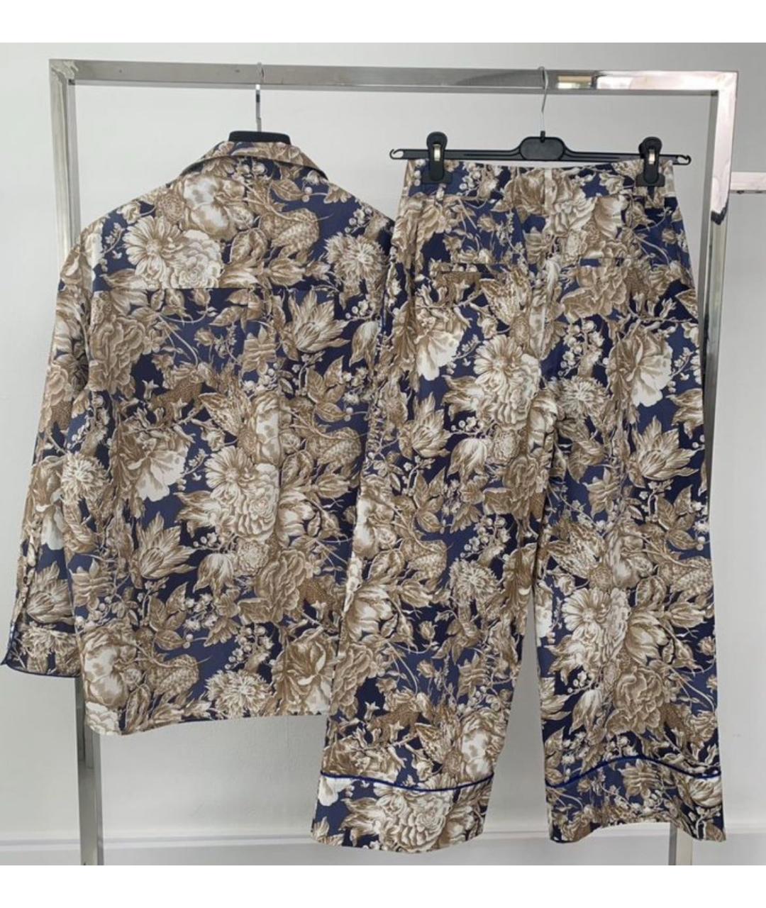 MAX MARA Синий хлопковый костюм с брюками, фото 7