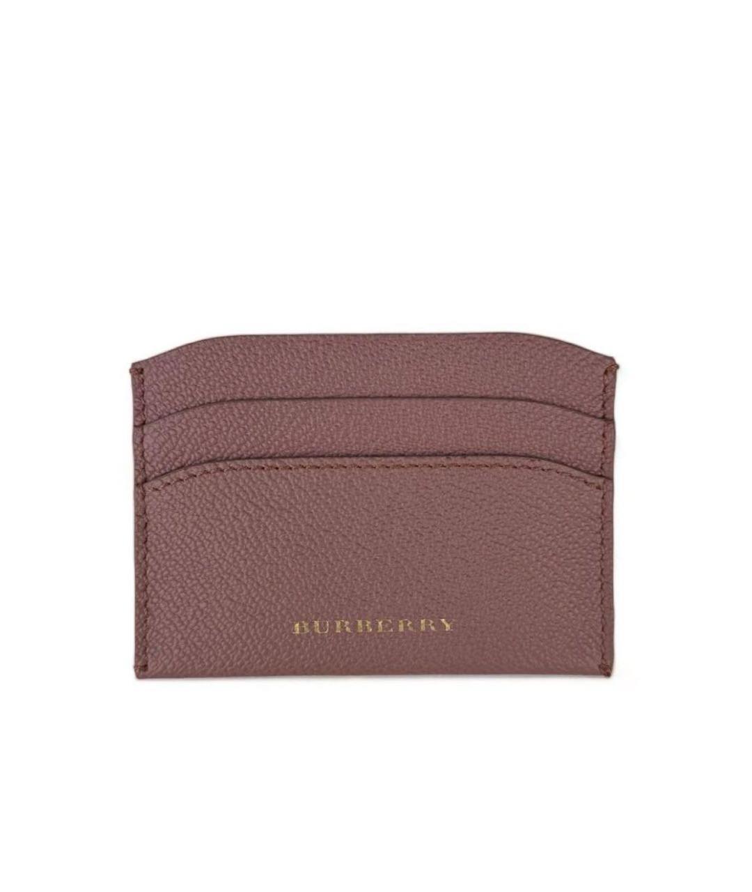 BURBERRY Коричневый кожаный кардхолдер, фото 1