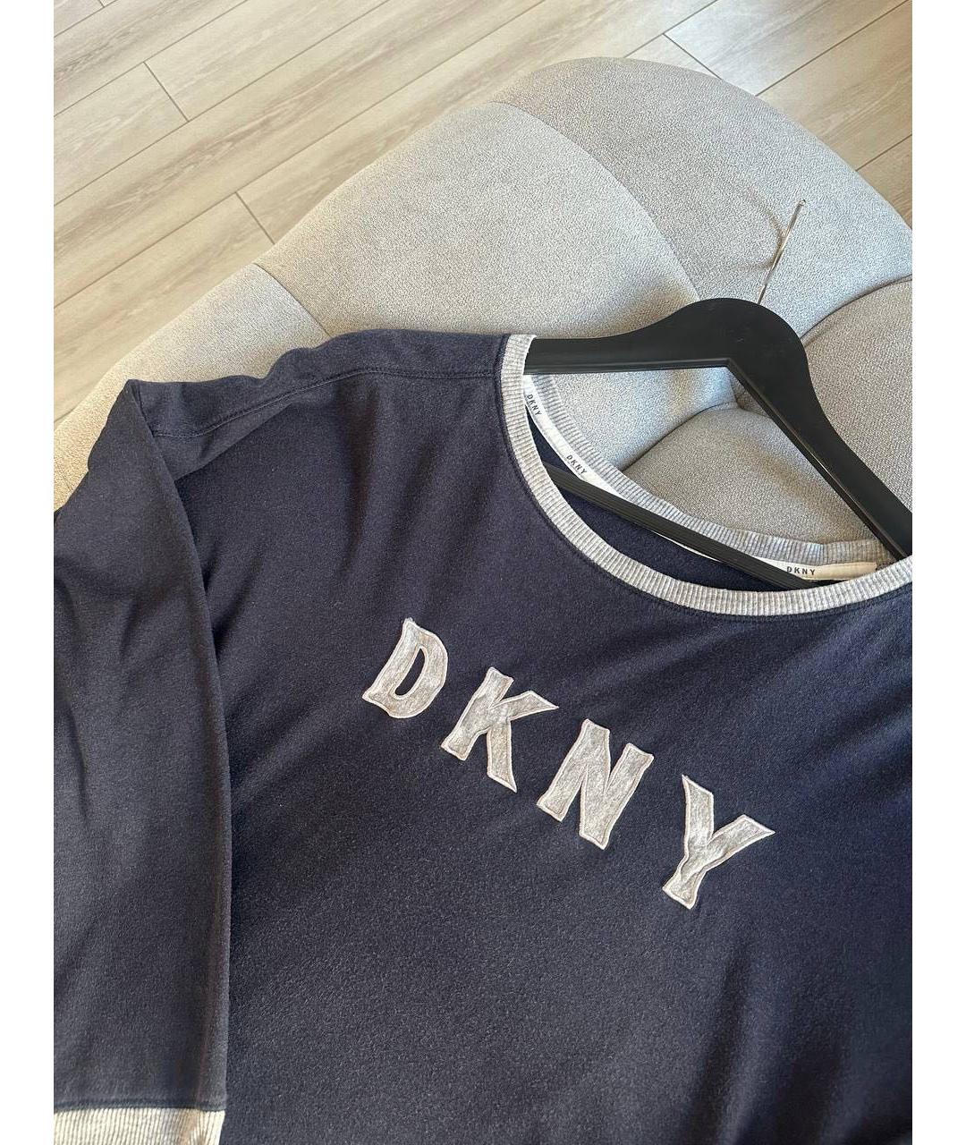 DKNY Темно-синяя хлопковая пижама, фото 3