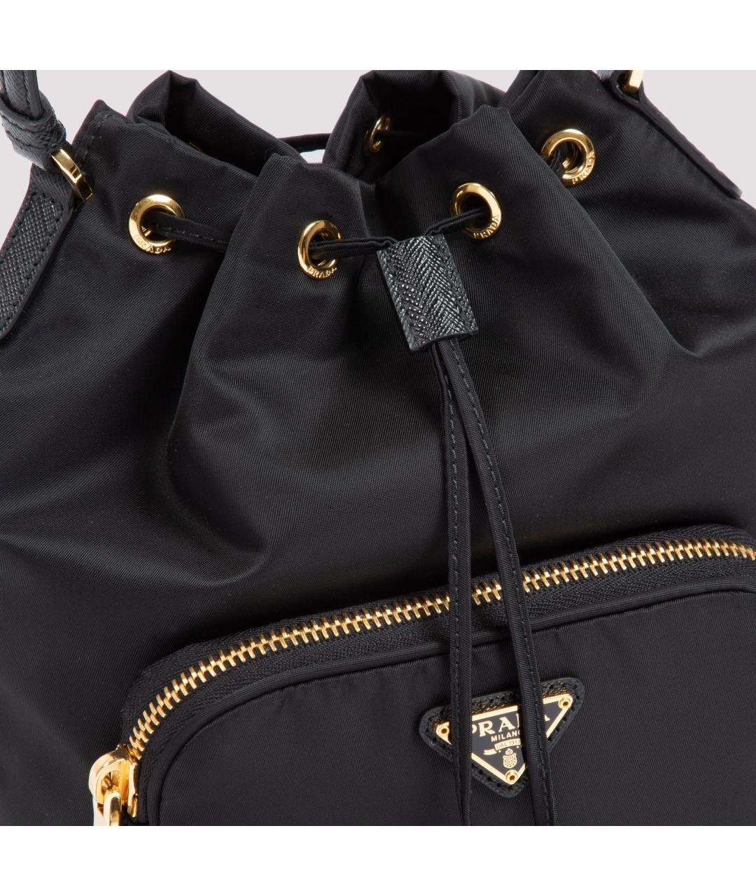 PRADA Черная синтетическая сумка тоут, фото 6