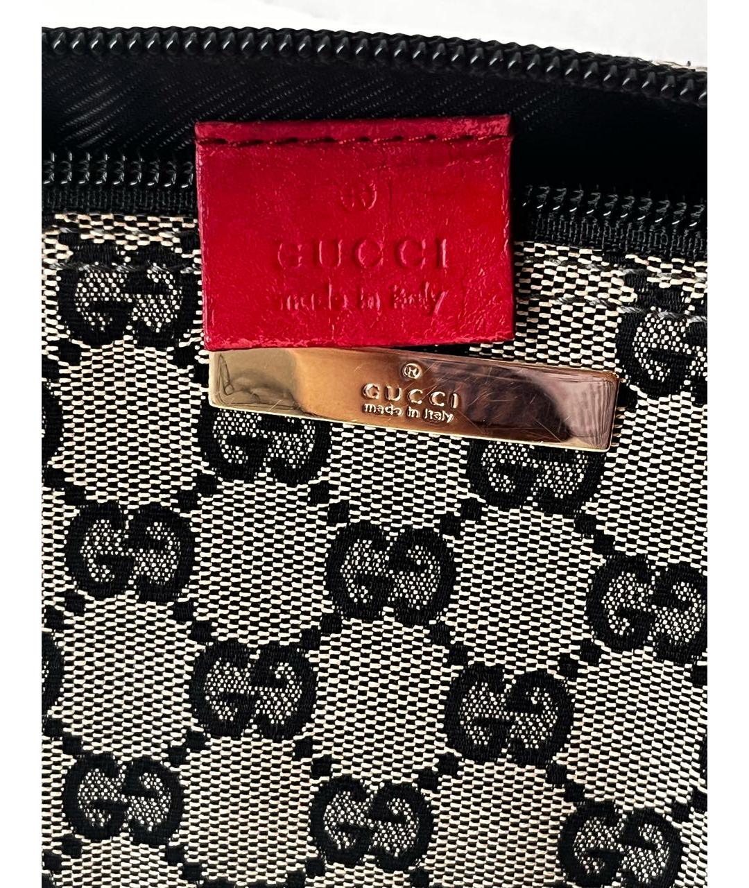 GUCCI Серая тканевая сумка с короткими ручками, фото 6