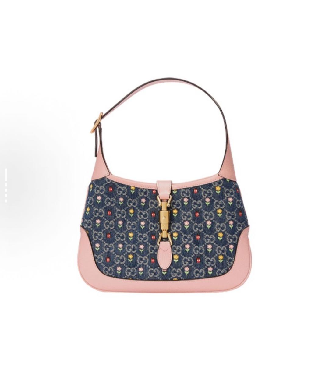 GUCCI Розовая кожаная сумка с короткими ручками, фото 8
