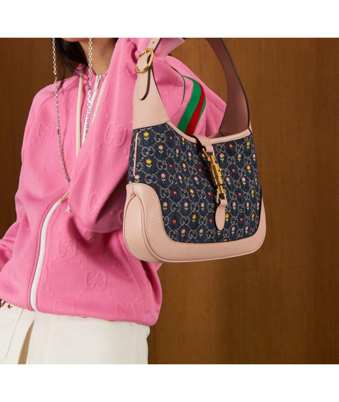 GUCCI Розовая кожаная сумка с короткими ручками, фото 6