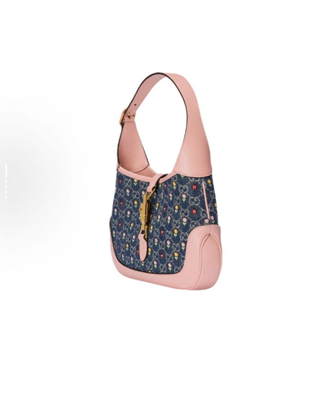GUCCI Розовая кожаная сумка с короткими ручками, фото 2