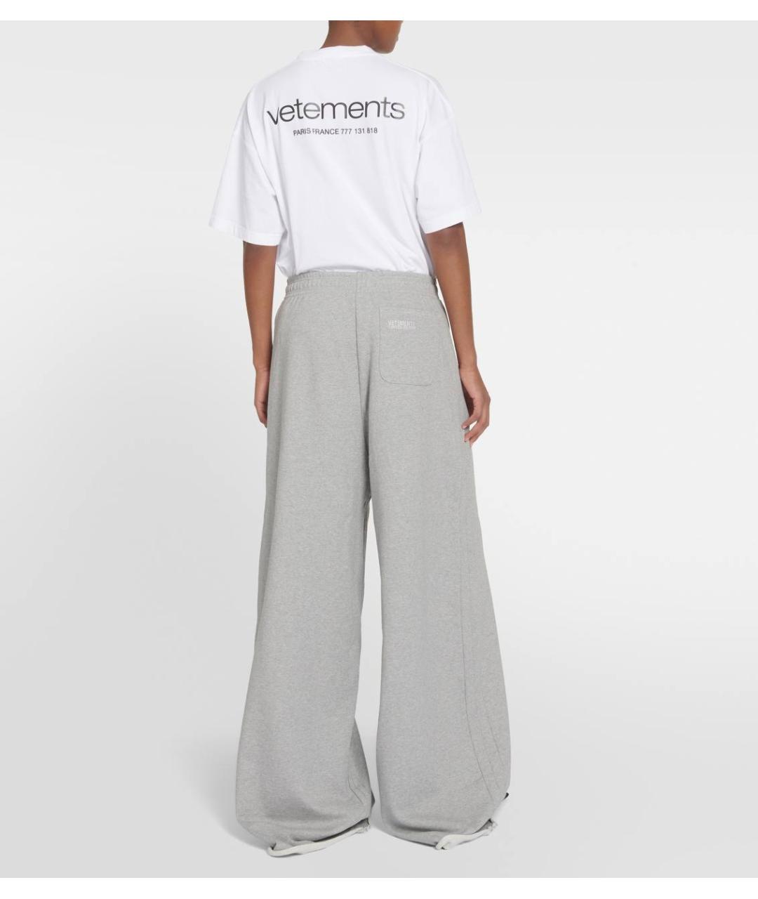 VETEMENTS Серые повседневные брюки, фото 5
