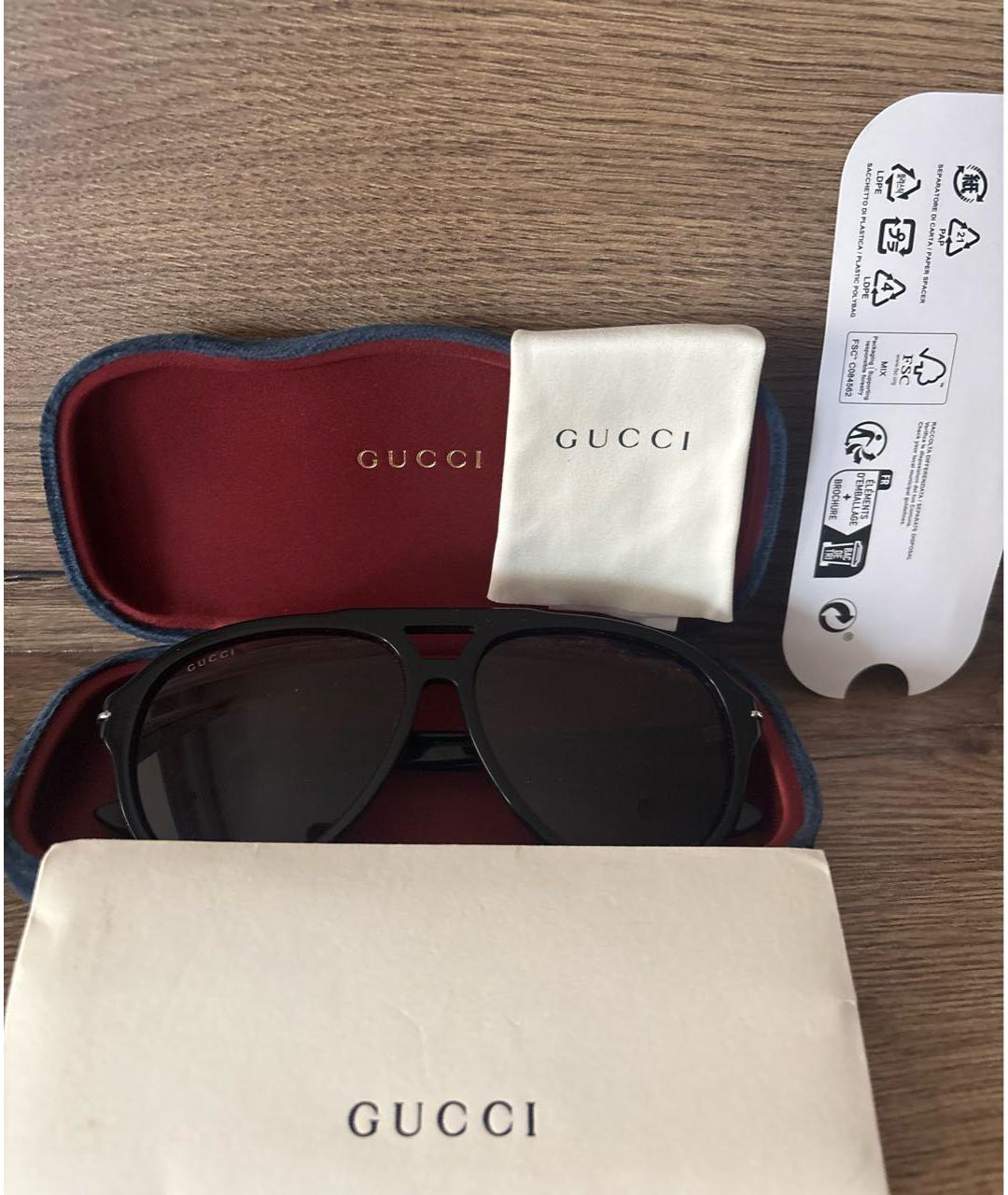 GUCCI Черные солнцезащитные очки, фото 2