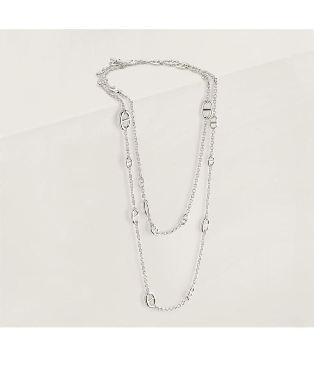 HERMES Серебряное серебряное колье, фото 2