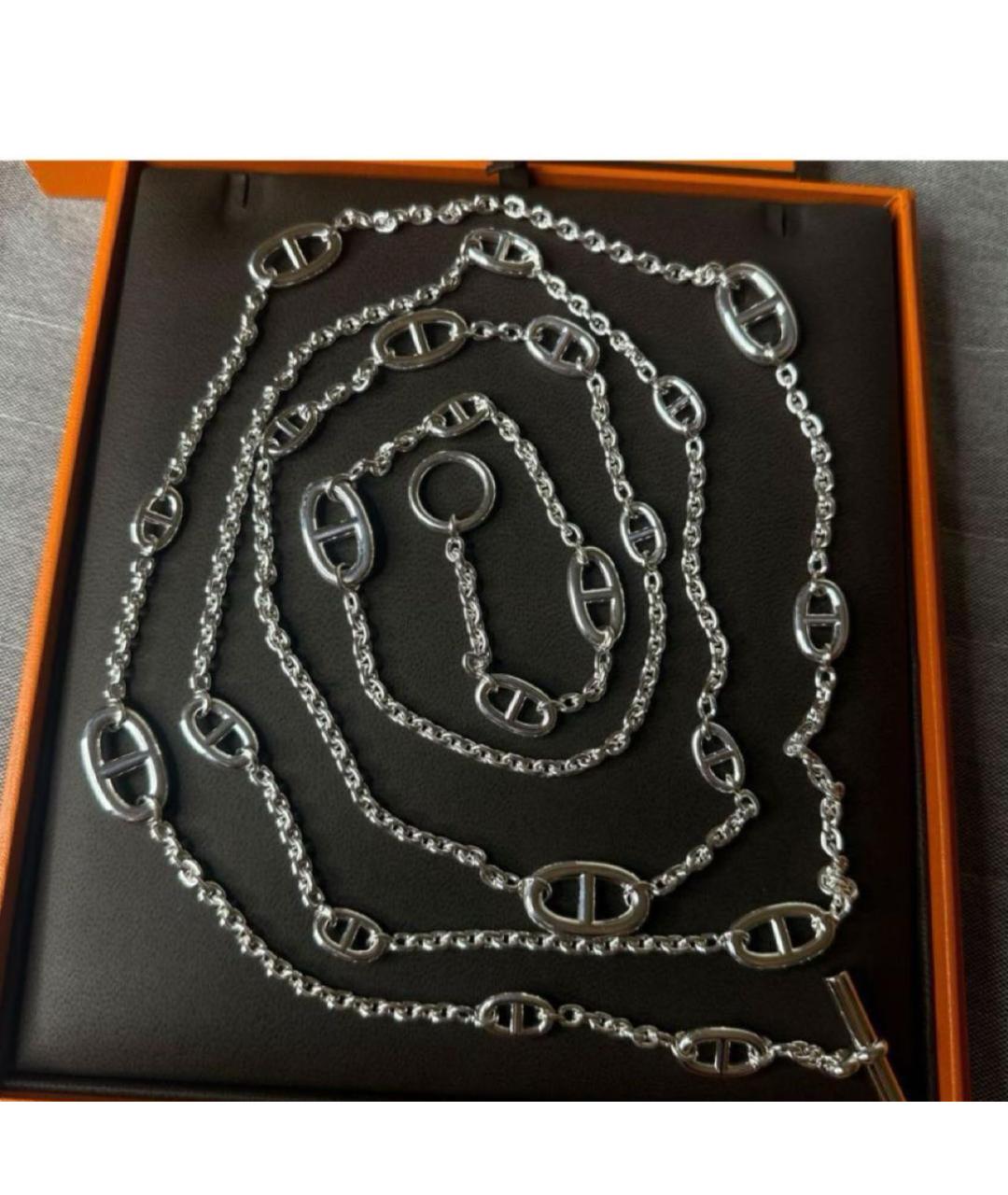 HERMES Серебряное серебряное колье, фото 3