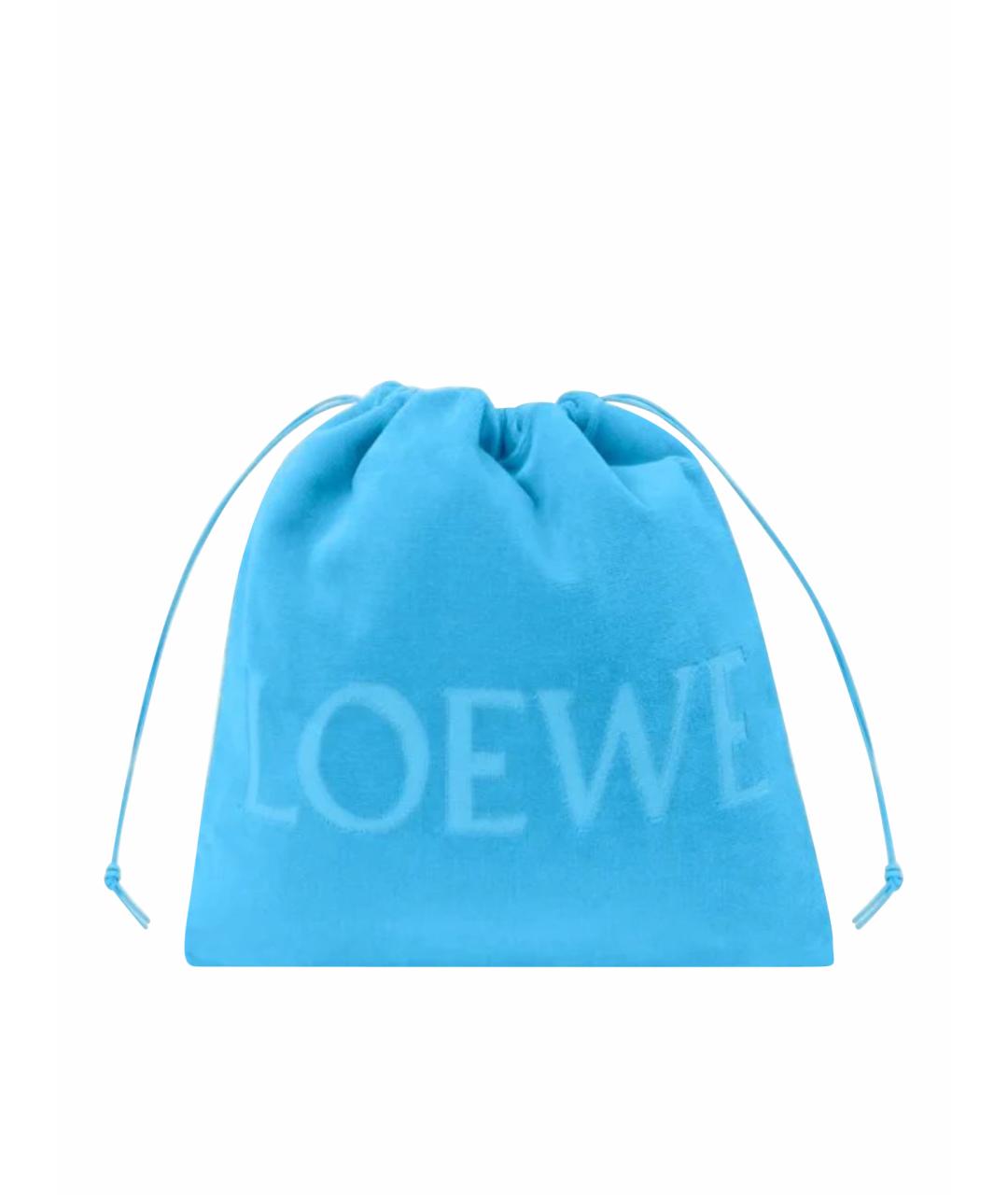 LOEWE Голубая хлопковая сумка с короткими ручками, фото 1