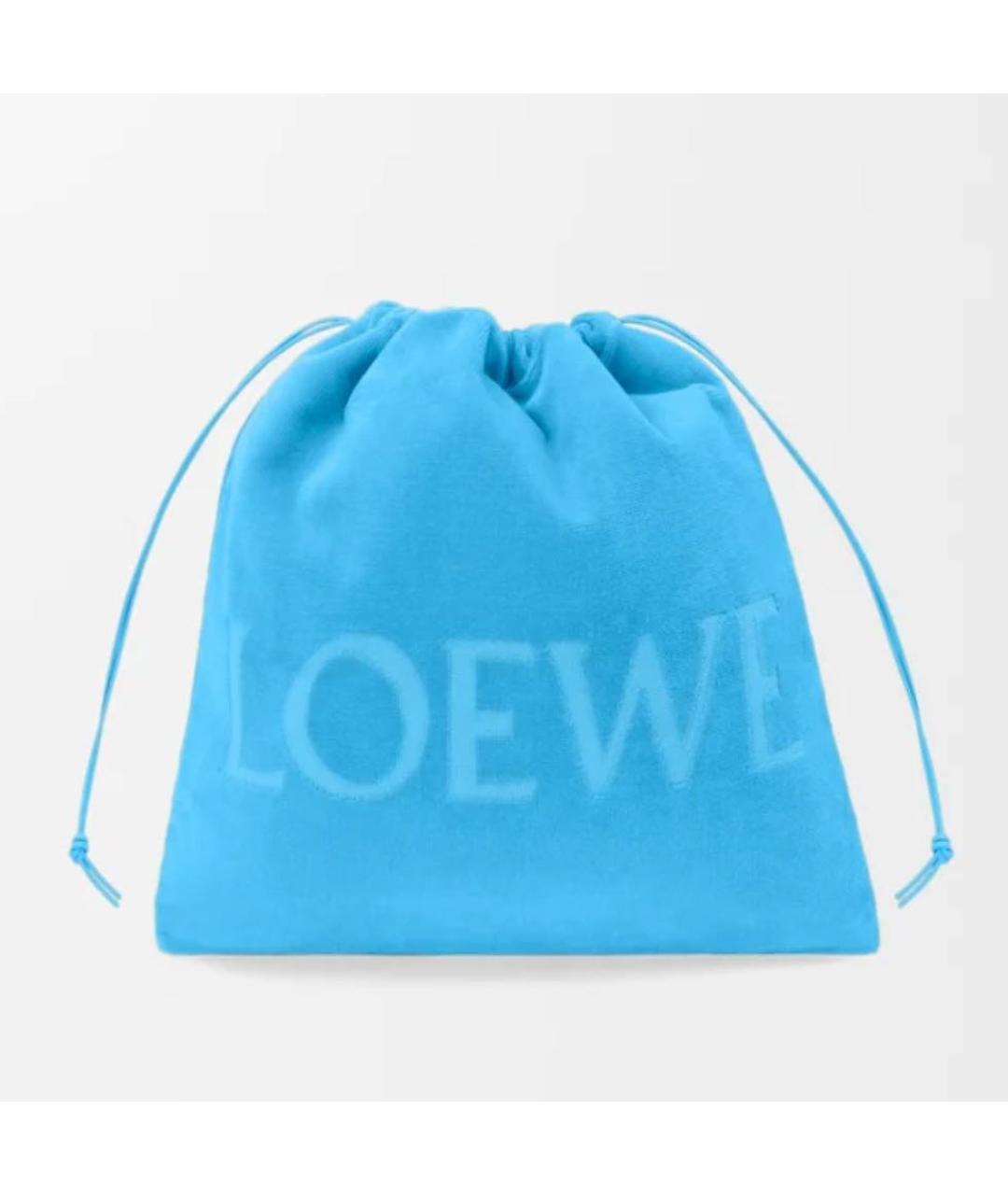 LOEWE Голубая хлопковая сумка с короткими ручками, фото 5