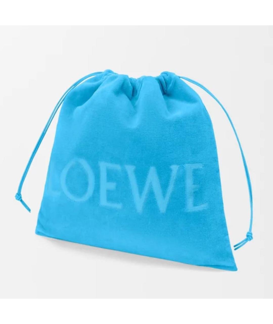 LOEWE Голубая хлопковая сумка с короткими ручками, фото 2