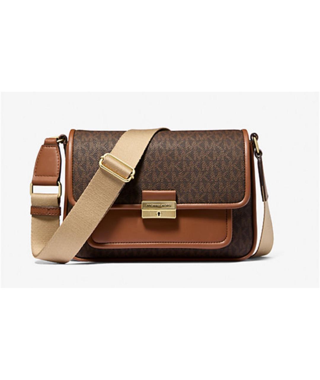 MICHAEL KORS Коричневая сумка через плечо из искусственной кожи, фото 9