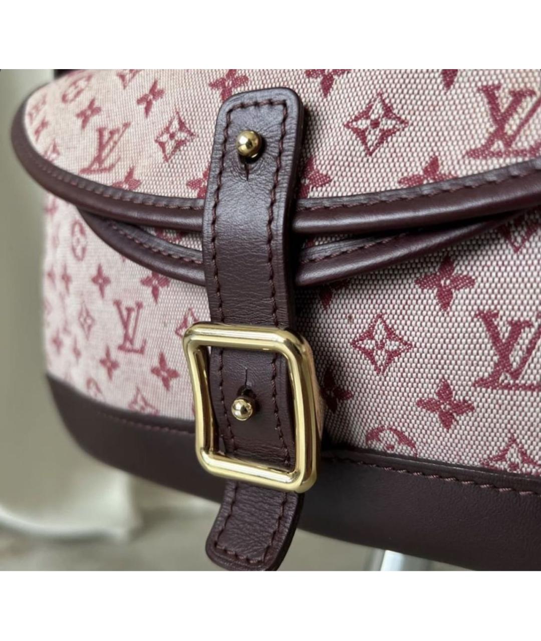 LOUIS VUITTON Розовая тканевая сумка через плечо, фото 3