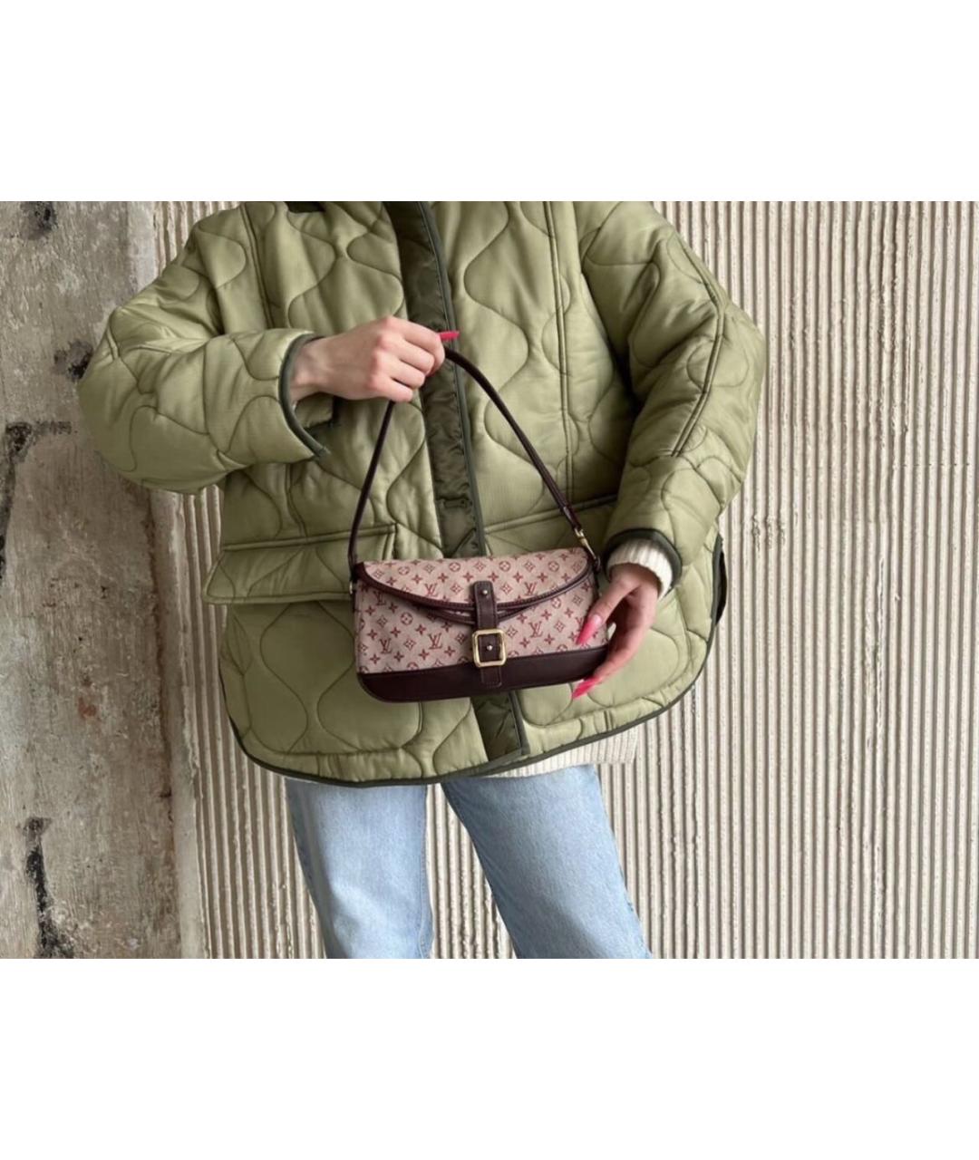 LOUIS VUITTON Розовая тканевая сумка через плечо, фото 5