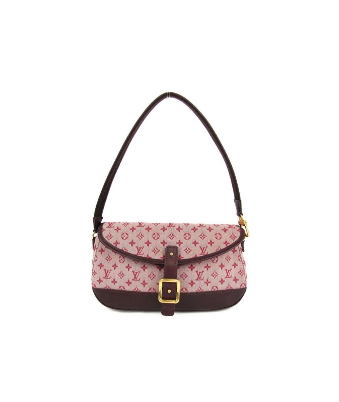 LOUIS VUITTON Розовая тканевая сумка через плечо, фото 7