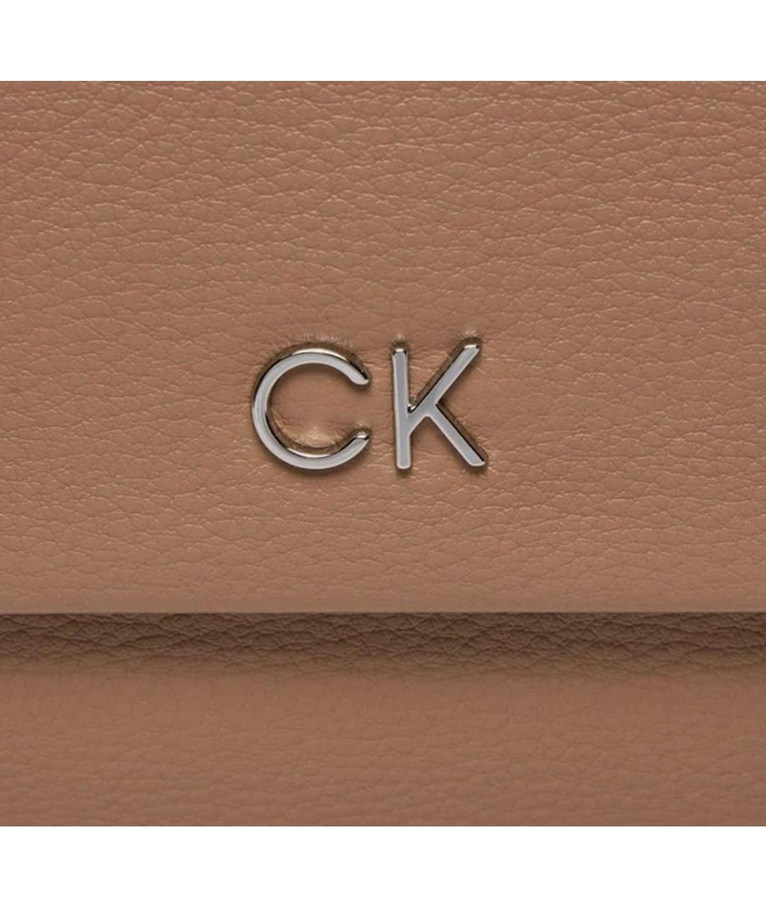 CALVIN KLEIN Коричневая тканевая сумка через плечо, фото 4