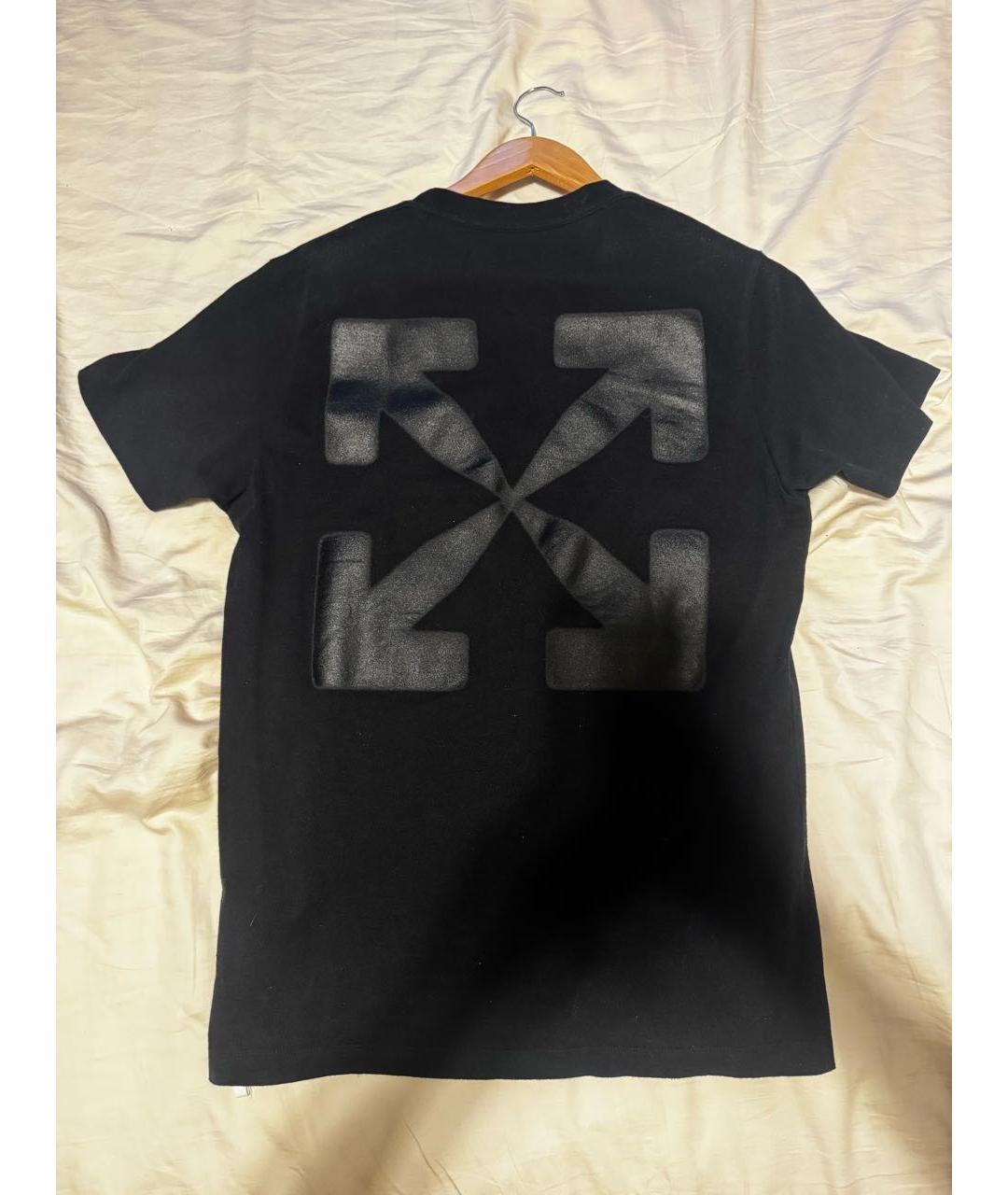 OFF-WHITE Черная хлопковая футболка, фото 2