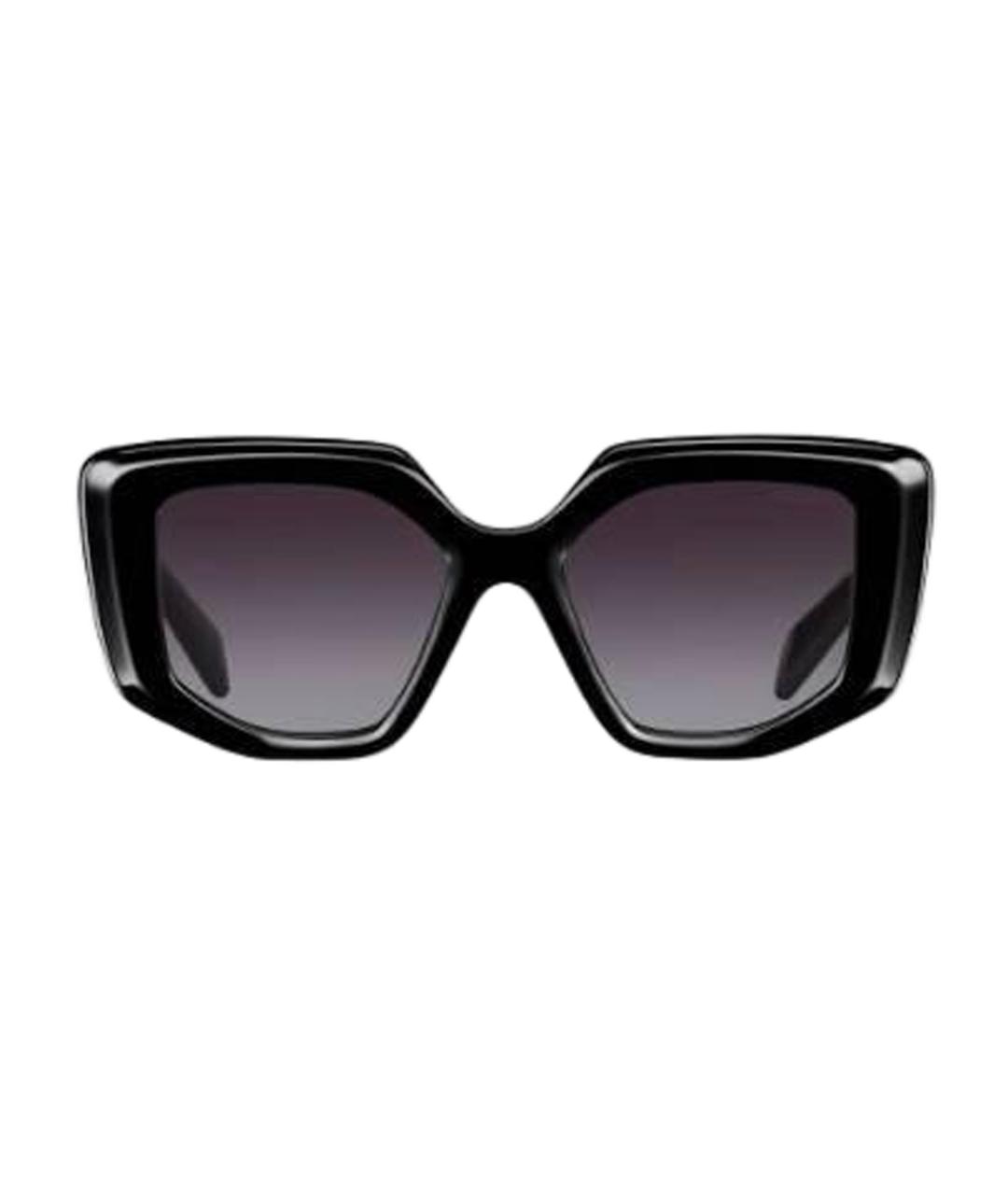 PRADA Черные пластиковые солнцезащитные очки, фото 1