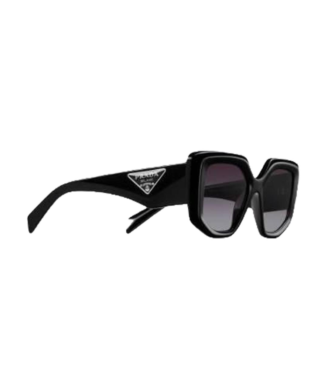 PRADA Черные пластиковые солнцезащитные очки, фото 2