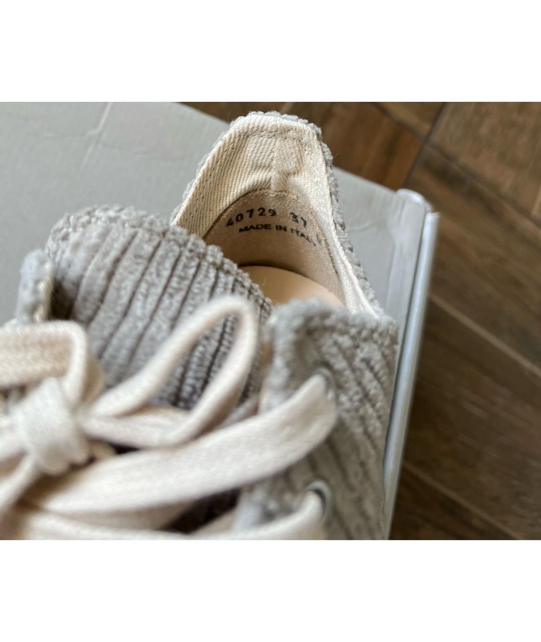 RICK OWENS DRKSHDW Серые текстильные кроссовки, фото 6