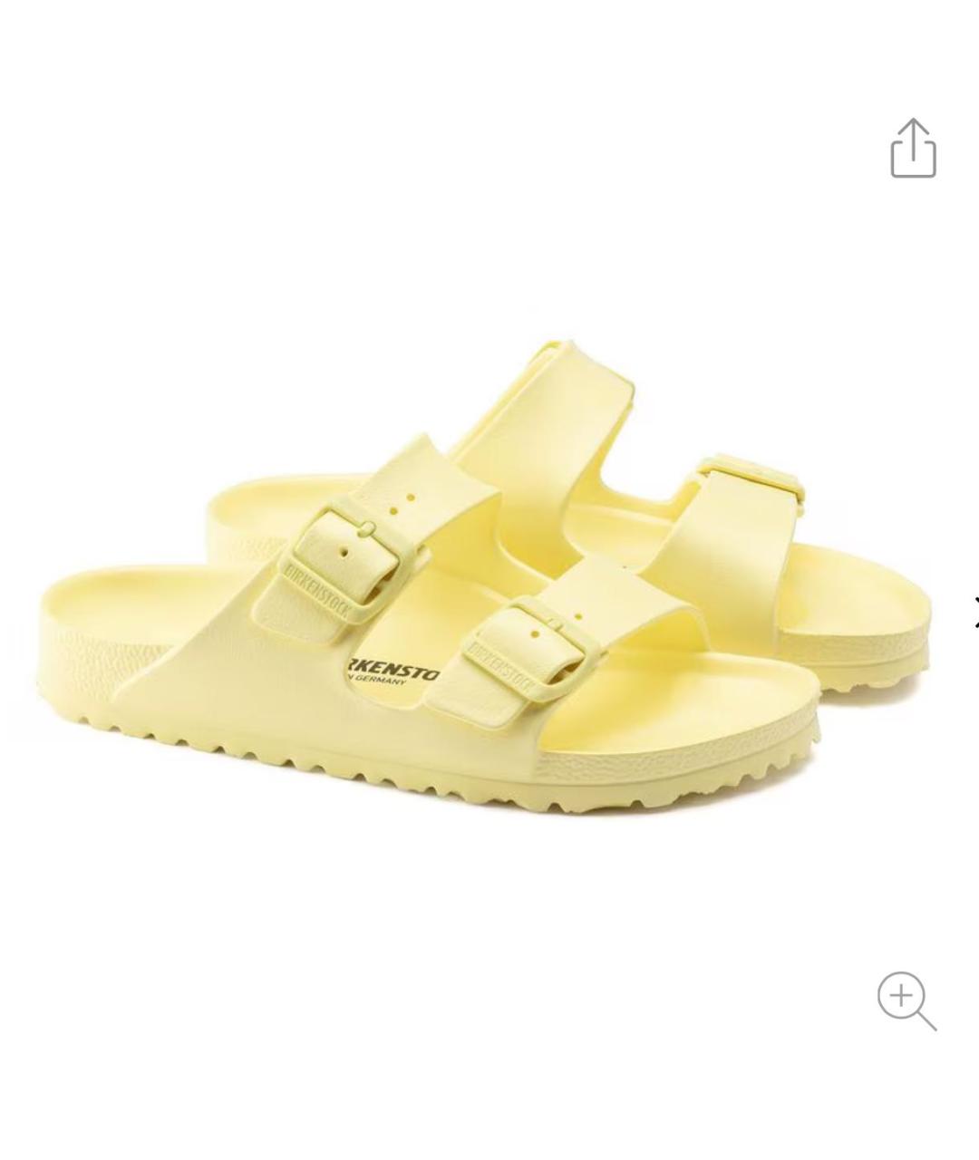 BIRKENSTOCK Желтые синтетические сандалии, фото 2